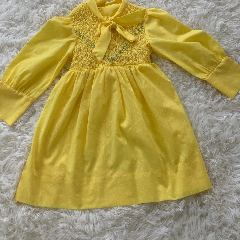 Yellow vintage Polly Finders dress